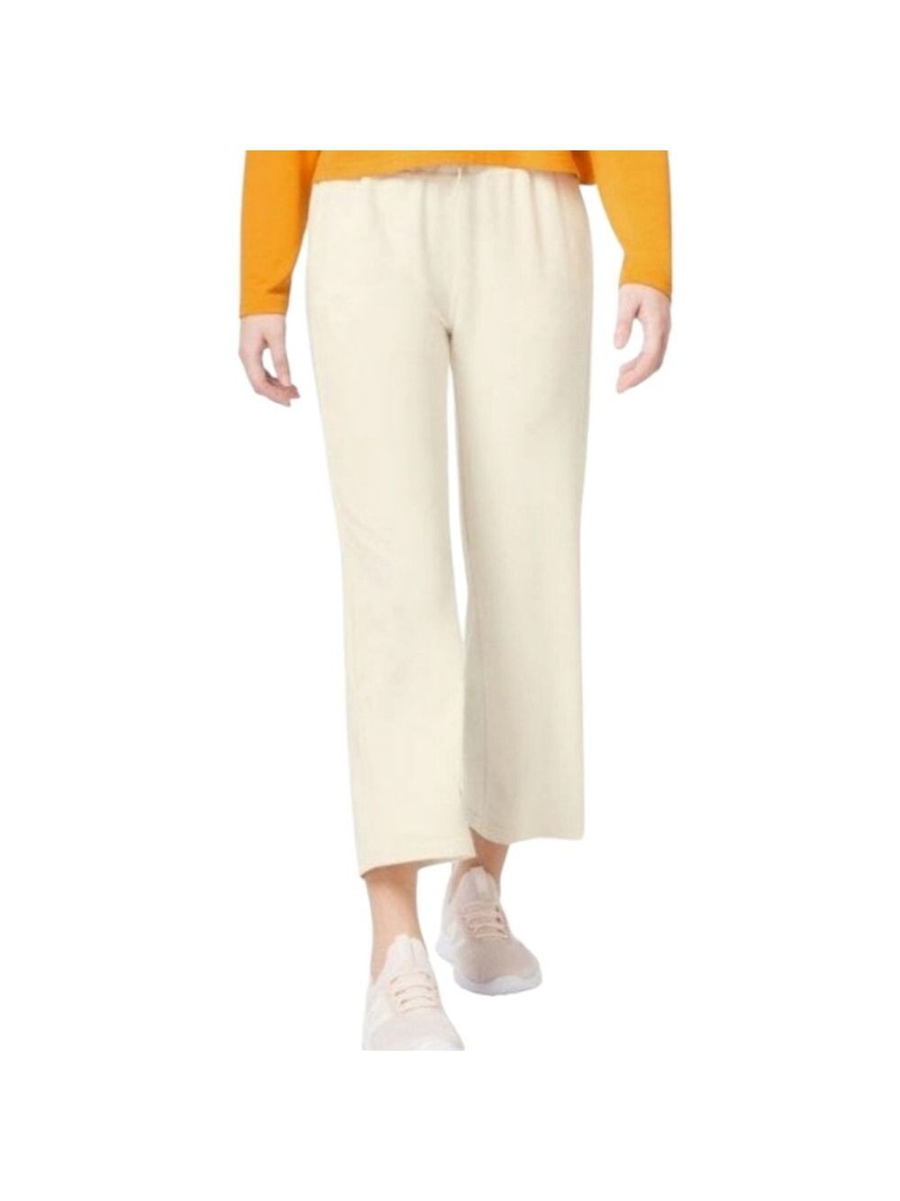 FWD Women's Cream Wall Day Cropped Wide Leg Pant Sz S NEW
